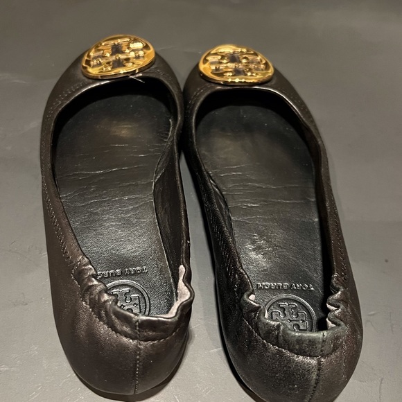Tory Burch Black Reva Flat Size 5.5 - Picture 3 of 6